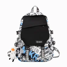 

2022 New Casual Backpack Male and Female Lovers Letter Travel Backpack Large Capacity Middle School Student Bag