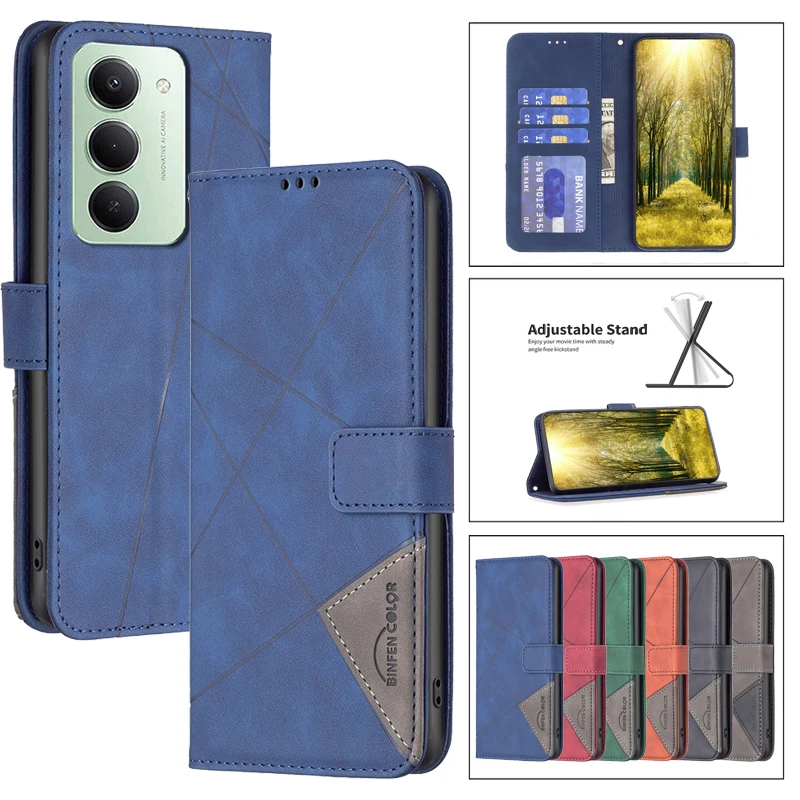 Geometric Pattern Flip Leather Wallet Phone Case