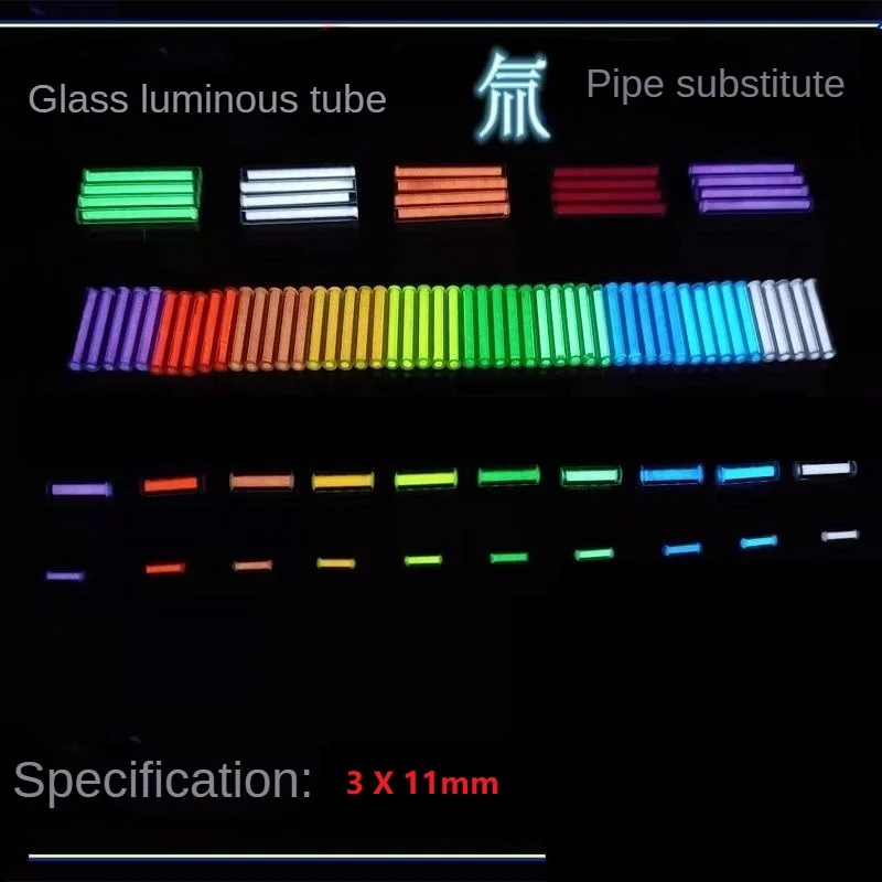 

Not tritium 3 × 11mm Glass Luminous Tube Tritium Gas Tube Replaces Edc Accessory Diy Luminous Tube 3 × 11mm