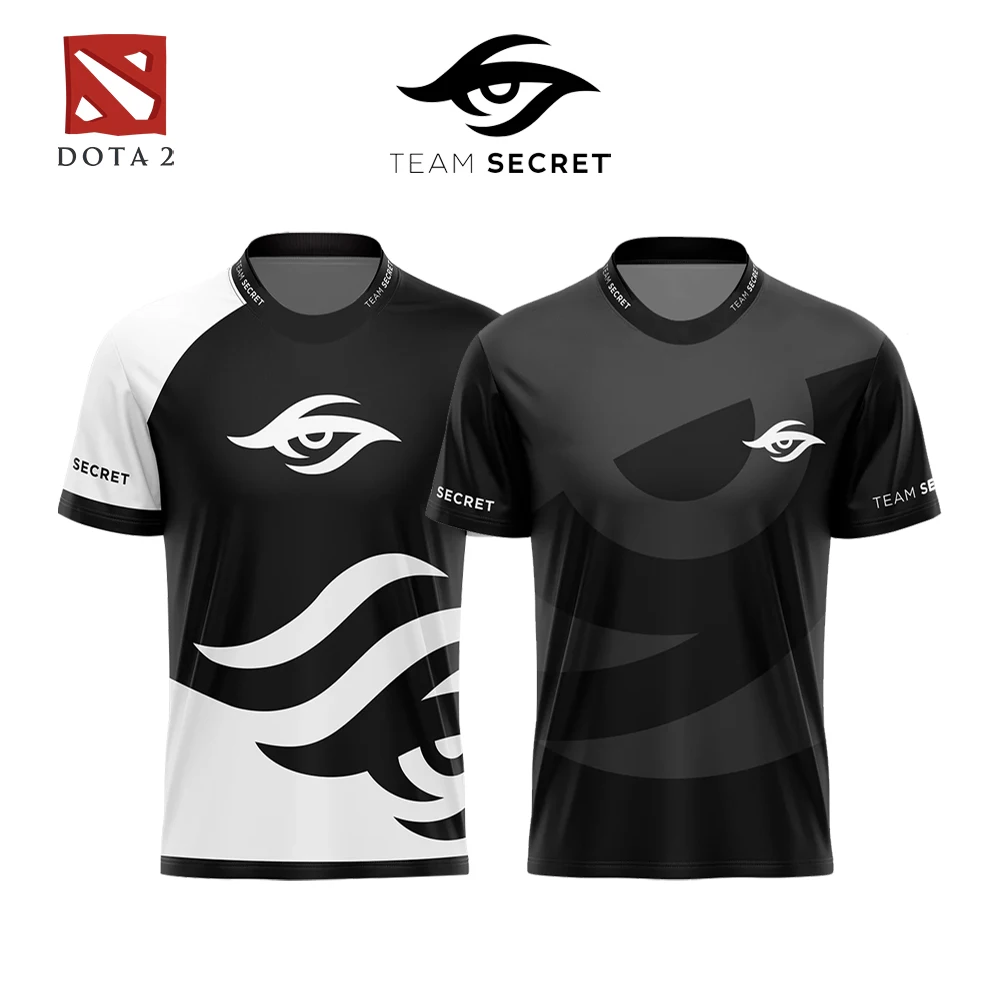 Dota2 Esports Team Team Secret Training Jersey Uniformen Herren Sport Atmungsaktive Tops Street Wear Übergroße T-Shirts Fans Geschenke