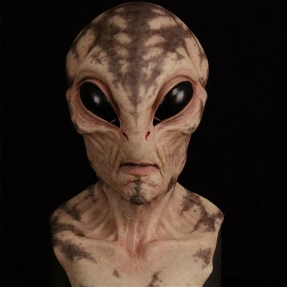 Description Picture 5 of itemHalloween Alien Mask Scary Horrible Horror Alien Supersoft mask Mask Creepy Party Decoration Funny Cosplay Prop Masks New