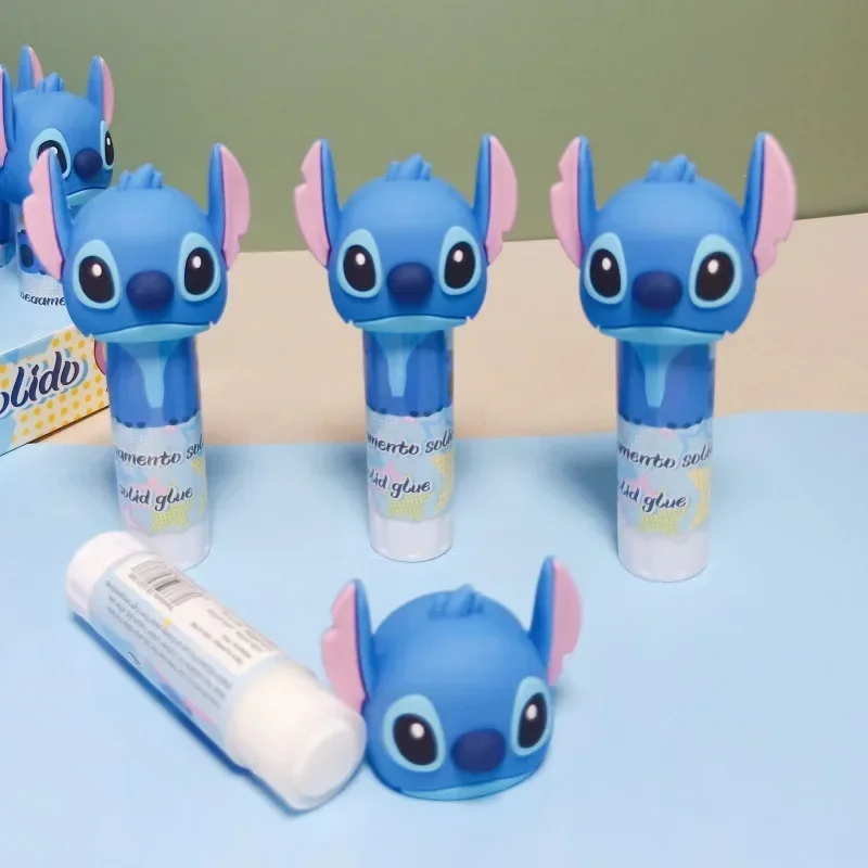 Disney Stitch Cartoon Solid Glue Lilo & Stitch Anime Figures Handmade Rotating Solid Glue Student Stationery School Supplies