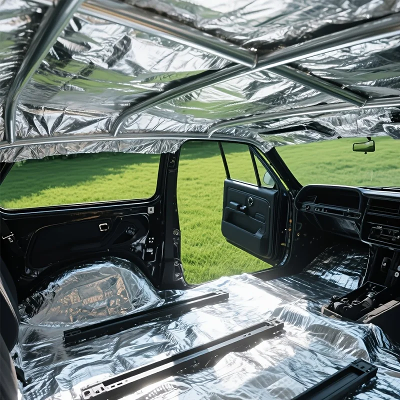 5MM 10/20/30pcs Car Soundproof Insulation Panels Self-Adhesive Heat & Noise Insulation Barriers for Doors Engine Roof