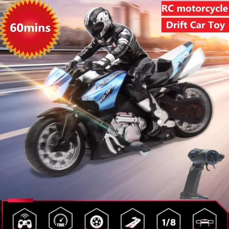 High Speed Remote Control RC Stunt Motorbike 360 degree Rotation drift Car 60mins Drive Racing Motorbike RC Motorcycle Toy model 2