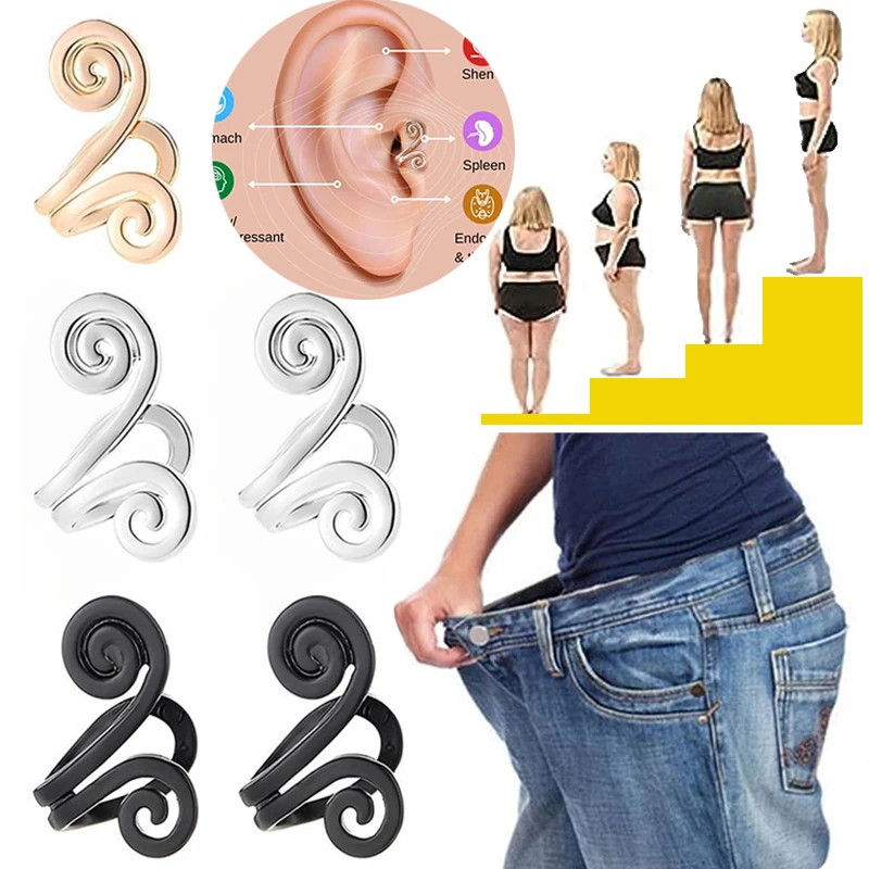 2PcsAcupressureSlimmingEarringsFashionHealthcareWeightLossNon