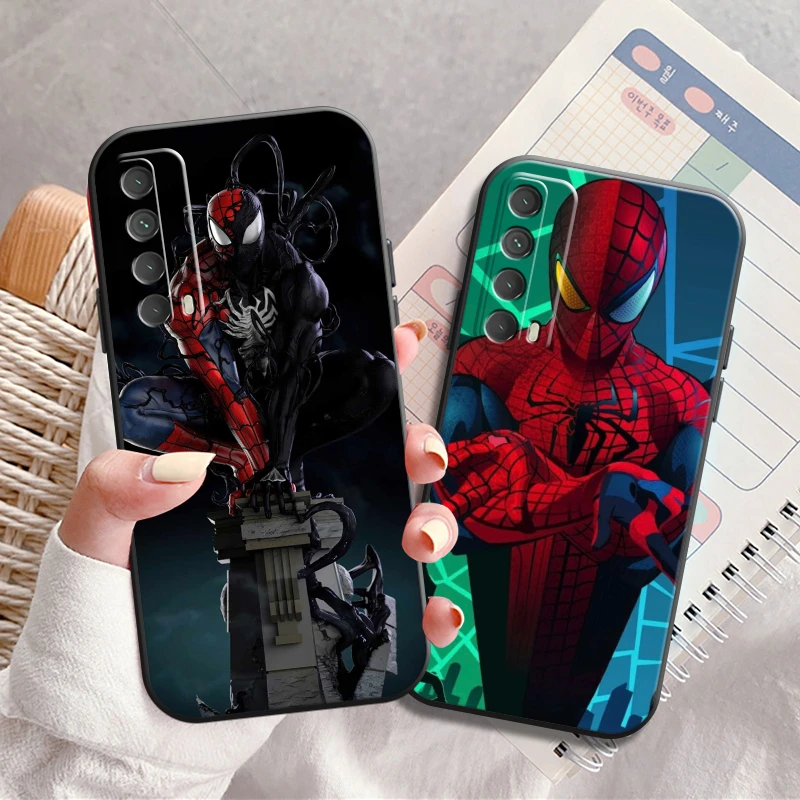 Cool Marvel Phone Case For Huawei P Smart Z P20 P30 Honor 8X 9 9A 9X 10 10 Lite Back Liquid Silicon Black Carcasa Soft