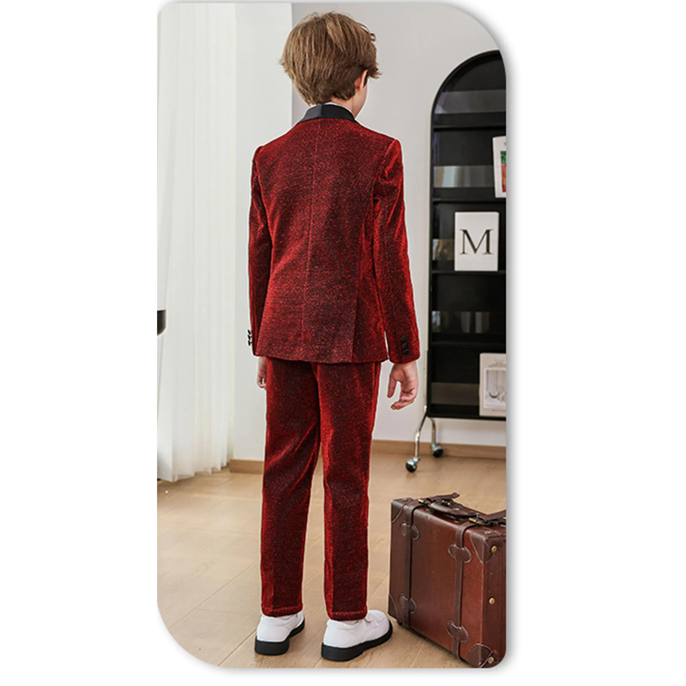 Toddler Classic Boys'Formal Suit Set Kids Formal Outfit Boys Formal Dresswear Vest Set