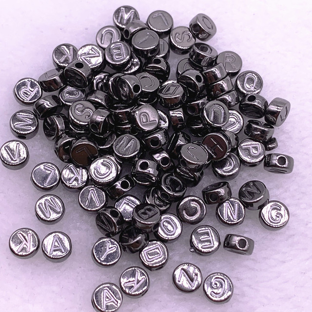 7x4mm Multicolour Oval Shape Letter Acrylic Loose Spacer Beads for Jewelry Making DIY Handmade Bracelet Accessories