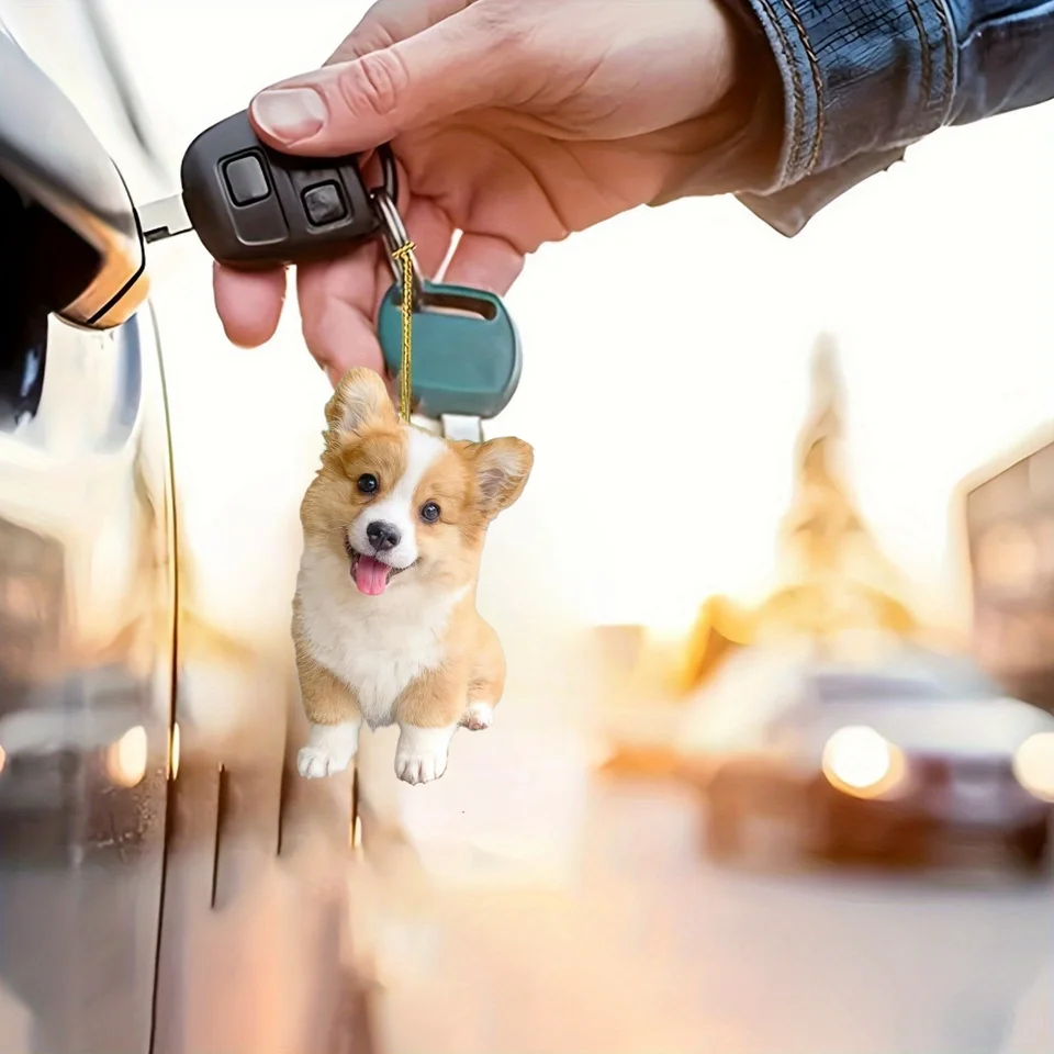 Pendentif En Acrylique Yorkshire Porte Clés Plat 2d