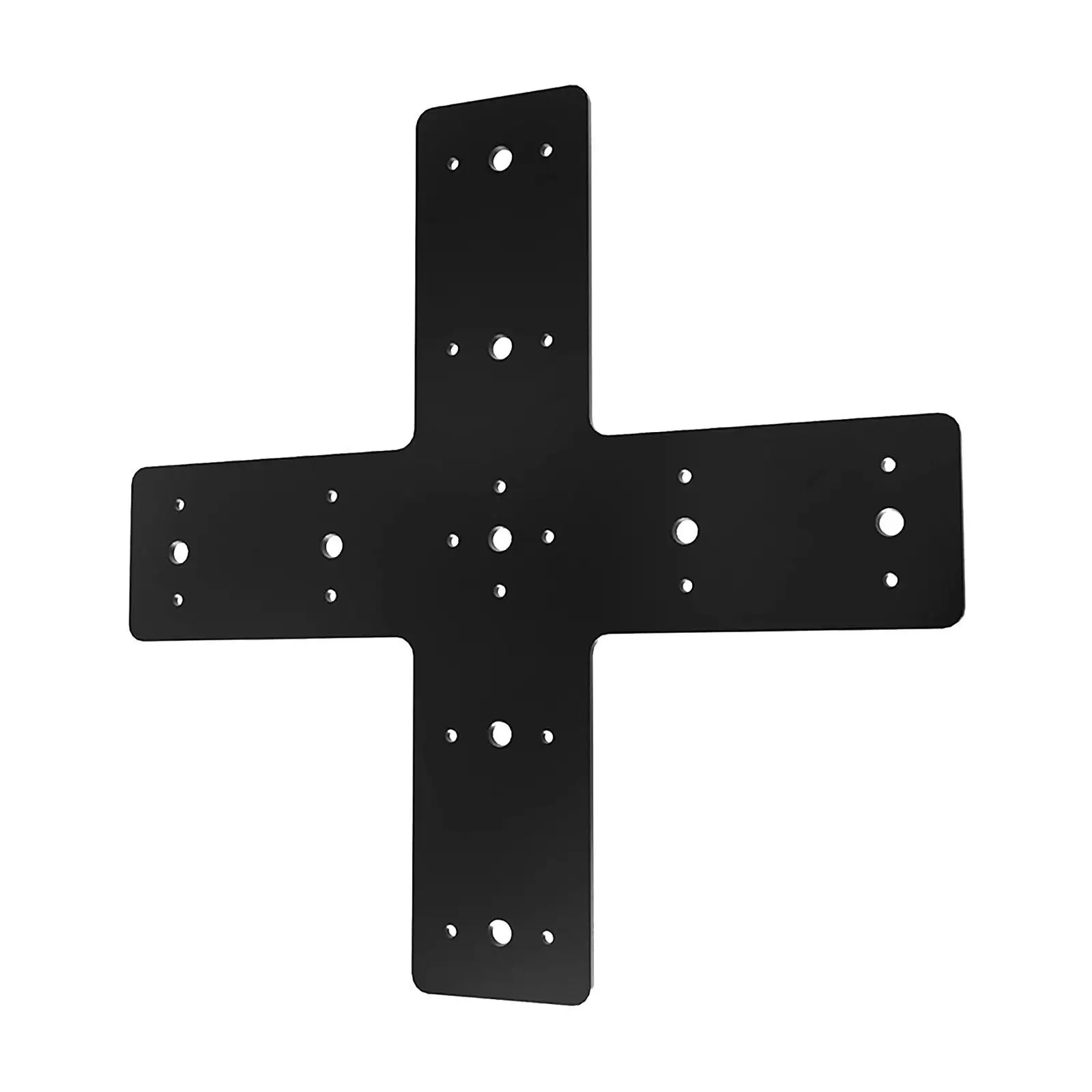 Cross Mending Plate Reinforcement Easy to Install Post to Beam Connector Black for Repair House Framing Pavilion Furniture