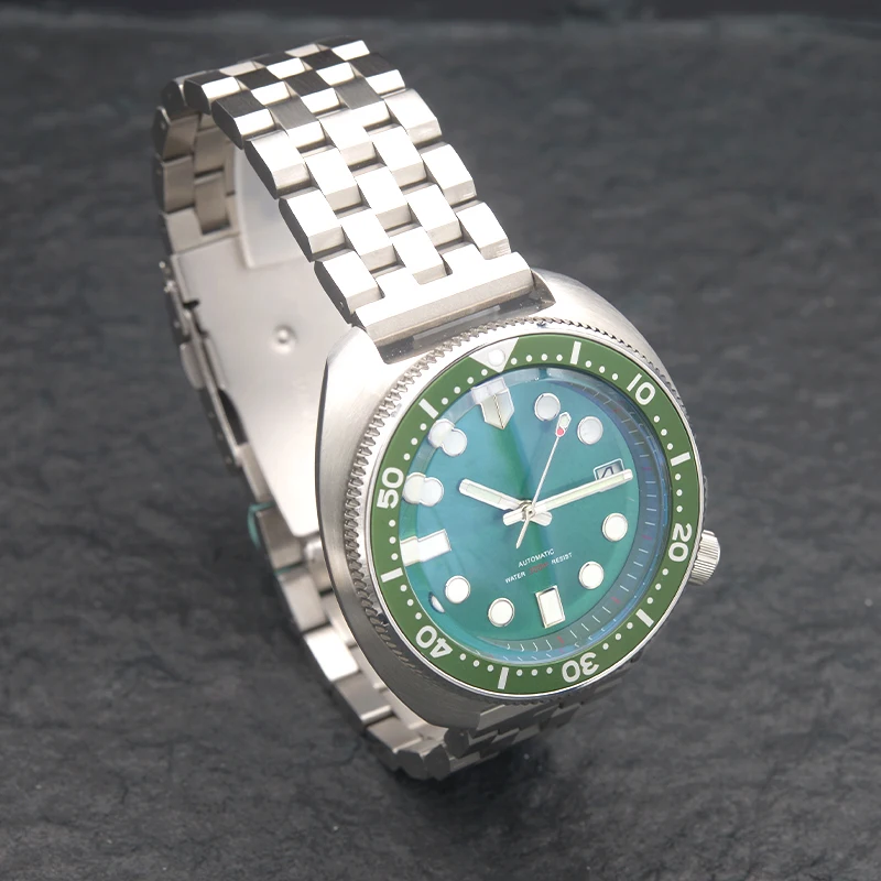 Custodia Skx Custodia Nh35 Skx 6105 6309 Orologio Meccanico Stile Abalone Tartaruga Installa Orologio Da Polso In Vetro Zaffiro Con Movimento Nh35 Gia
