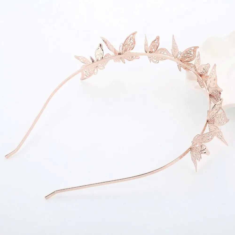 

Hair Accessories Butterfly Hair Hoop Trendy Gold Korean Style Crystal Hair Hoop Headpiece Hairbands French Headband Outdoor