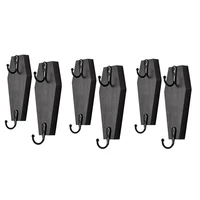 Halloween Coffin Wall Hanging, Coffin Wall Hook For Keys For Wall - Rustic Black Wooden Hanger For Keys, Mugs, Purse 1