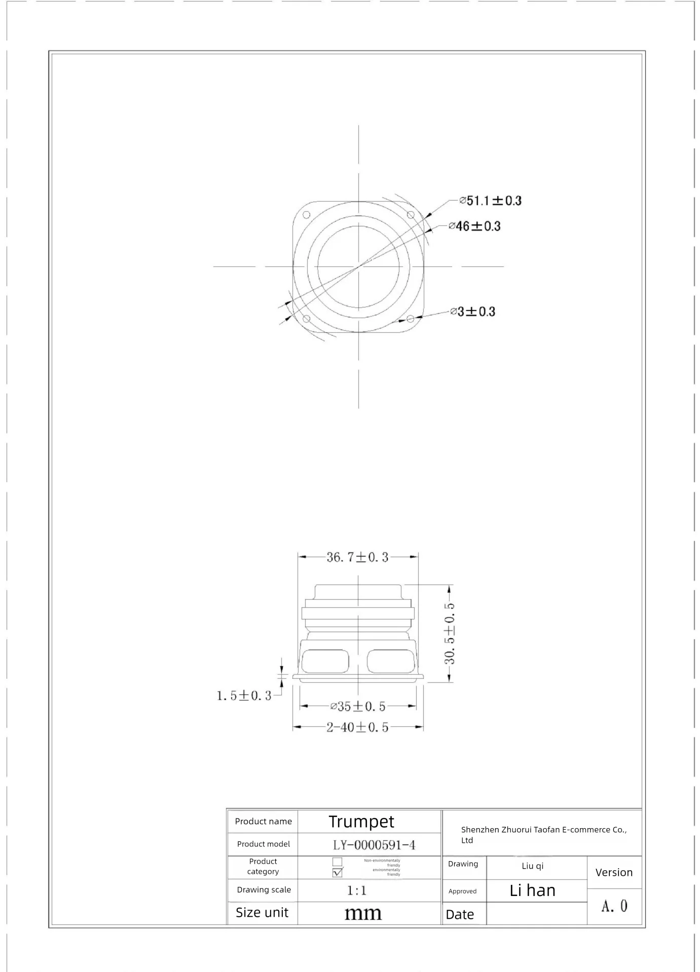 Breitband-Lautsprecher 40mm 4 Ohm 10 Watt Kombination mit Papiermembran, Externer Magnet Starker Magnet Bluetooth – Detail 11