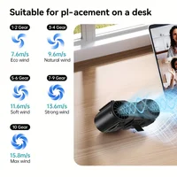 Ventilateur de refroidissement rechargeable 5 vitesses 10000 mAh pour extérieur, portable à clipser sur ceinture, à porter à la taille, à suspendre au cou, pour le camping 4