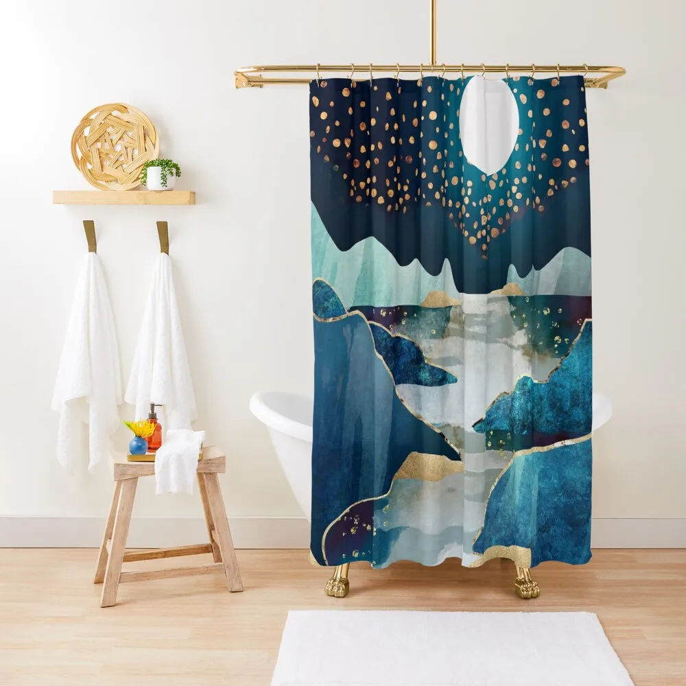 

Moon Glow Shower Curtain Bathroom Showers Luxury Bathroom Cute Shower Bathtub Curtain