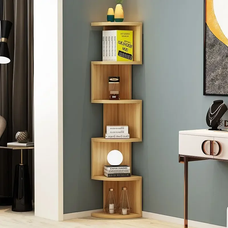 Bedroom Study Corner Simple Floor Creative Triangle Corner Multi-layer Shelf Home Living Room Bookshelf Bookcase Book Storage
