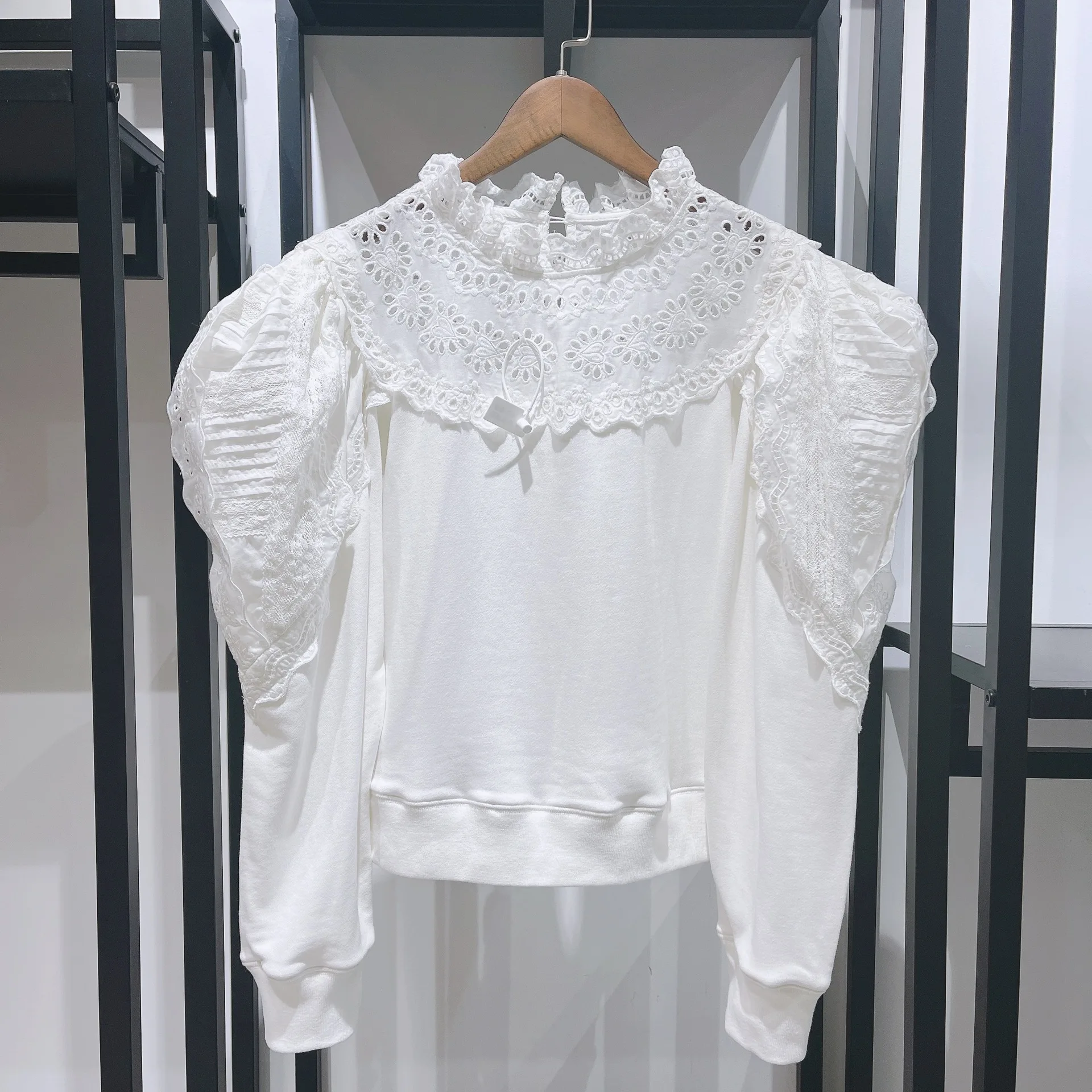 White tops with lace