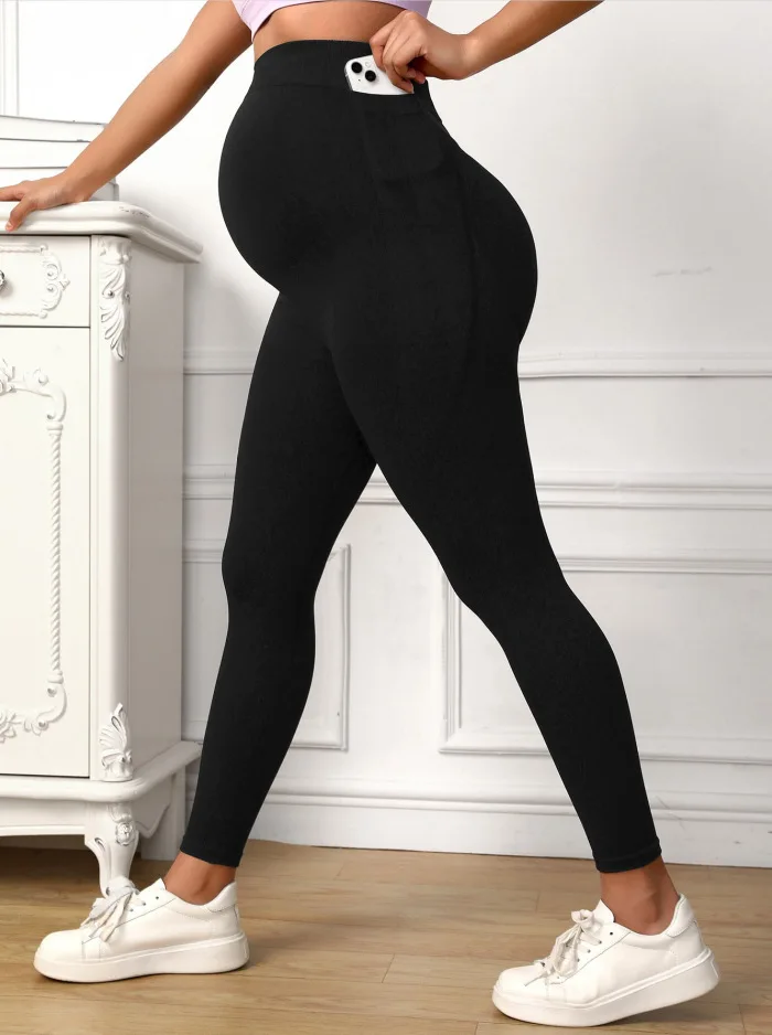 Maternity Leggings Over The Belly Buttery Soft Casual Leggings for Women Non-See-Through Yoga Pants Tights 3