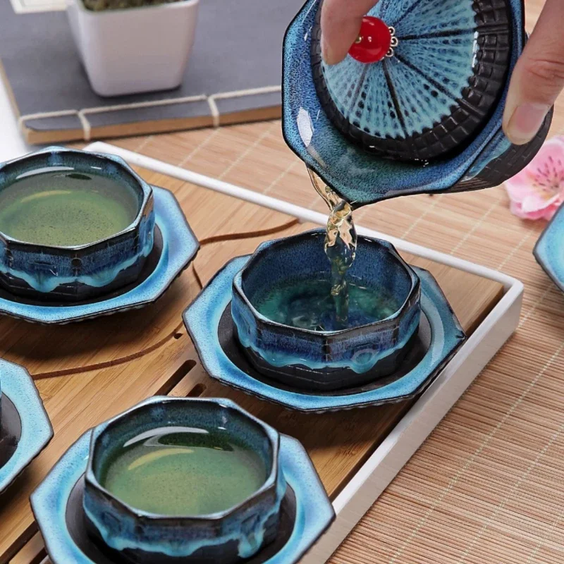 Good-looking Internet Celebrity Pagoda Tea Set Home Characteristic Modeling mall Kung Fu Tea Personalized Creative Porcelain