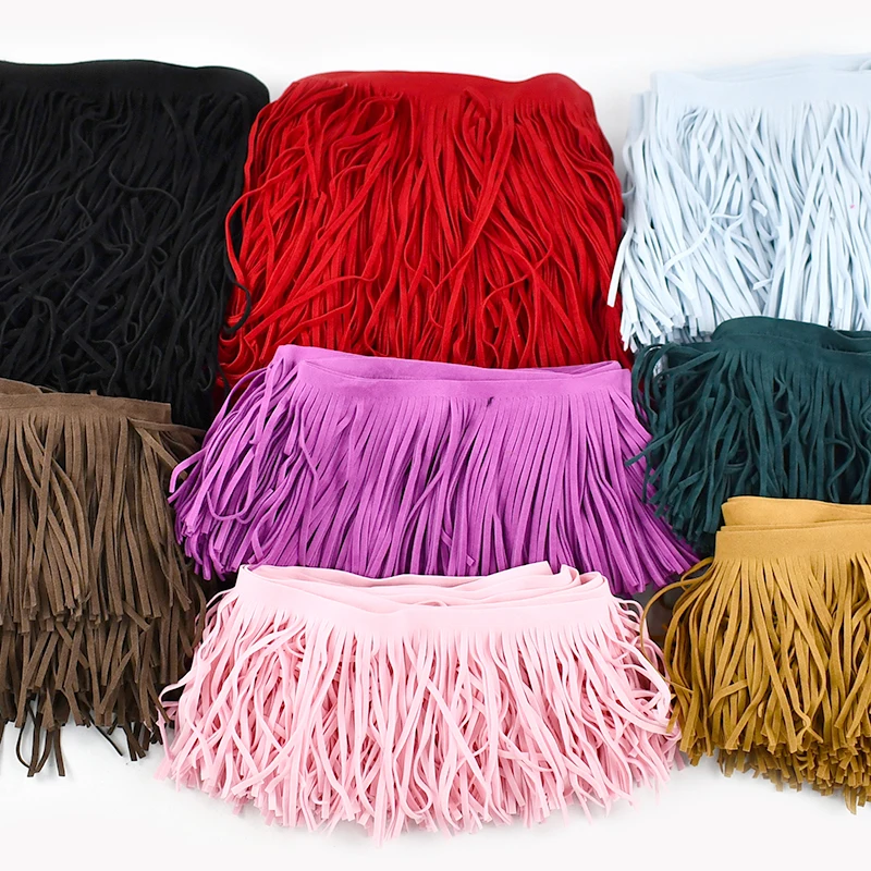 2Meters 10-30cm Suede Tassel Fringes for Clothes Dress Decoration Lace Trim Fringe Bag Fabric Curtain Trimming Sewing Accessory