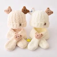 Baby Hats Winter Kids Beanie Hat Plush Scarf Warm Ear Protection Caps Windproof Knitted Earflaps Hat Chlidren Baby Stuff 6