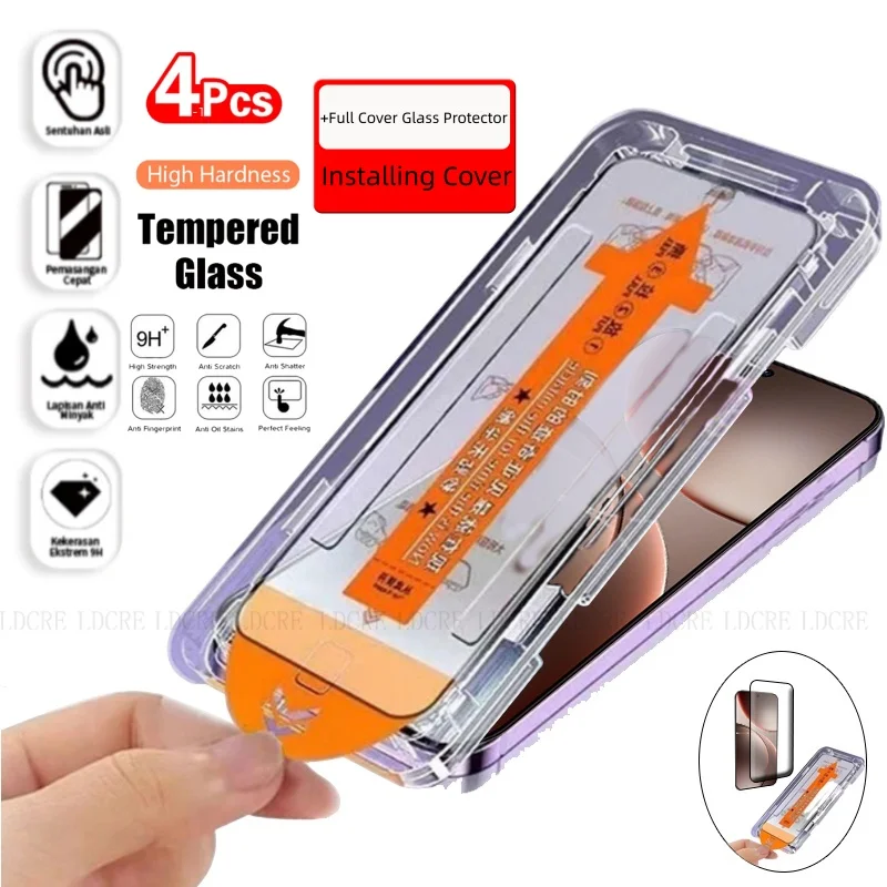 Premium Tempered Glass Screen Protector - Dust-Free, Full-Coverage, HD Clarity