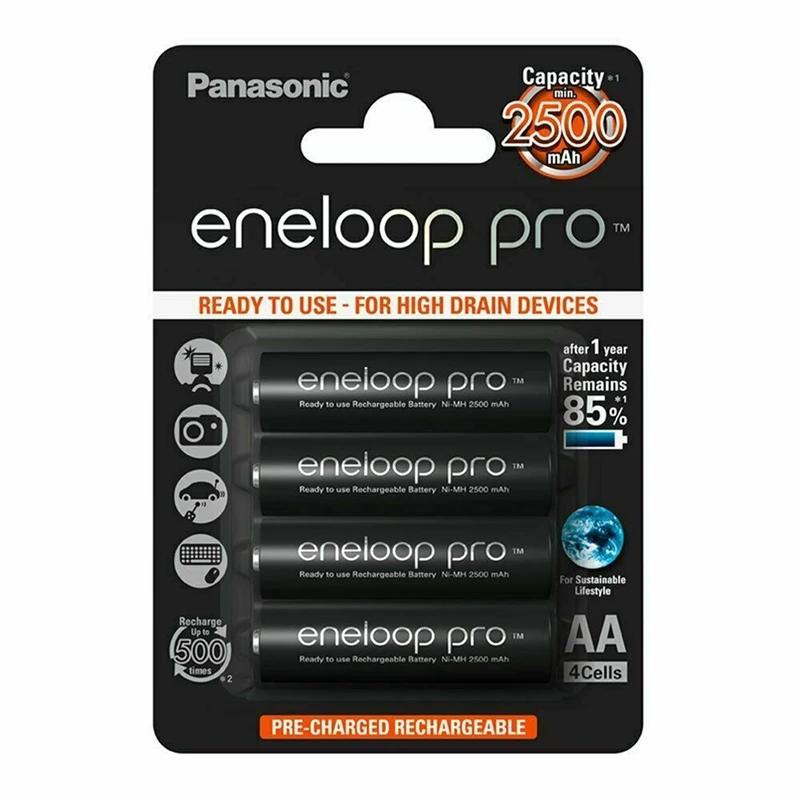 4X Panasonic Eneloop Pro 2550mAh AA Precharge NiMH Rechargeable Battery  A3GE - AliExpress