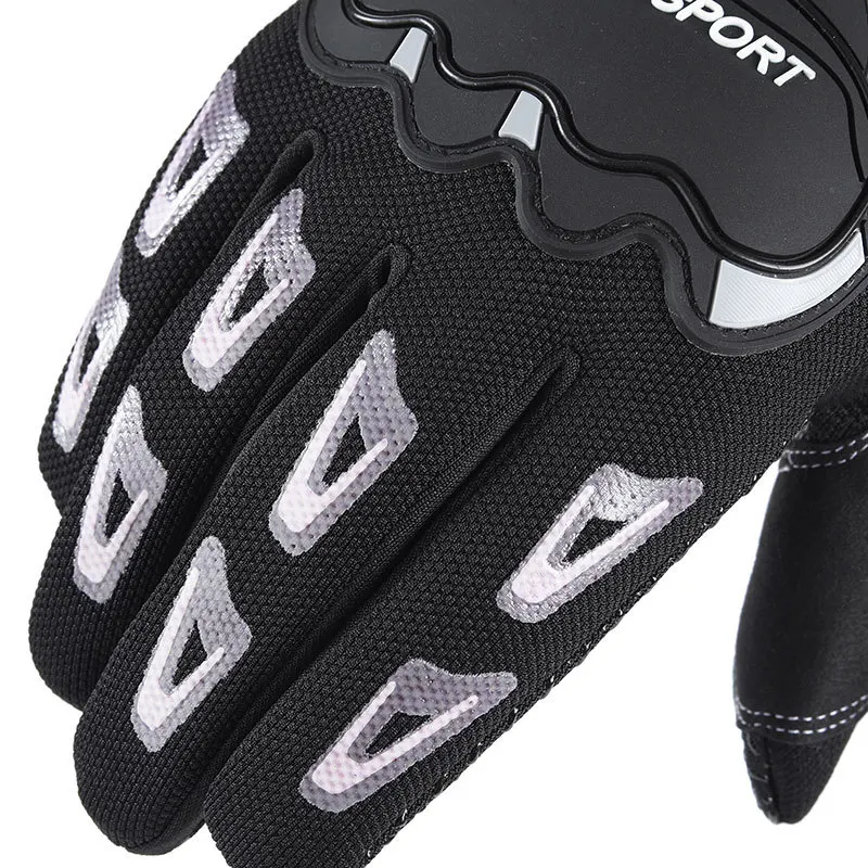 Motorcycle Full Finger Gloves For Men Women Shockproof Non-slip Outdoor Fitness Cycling