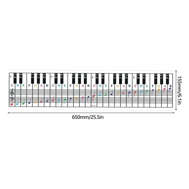 piano keys chart printable