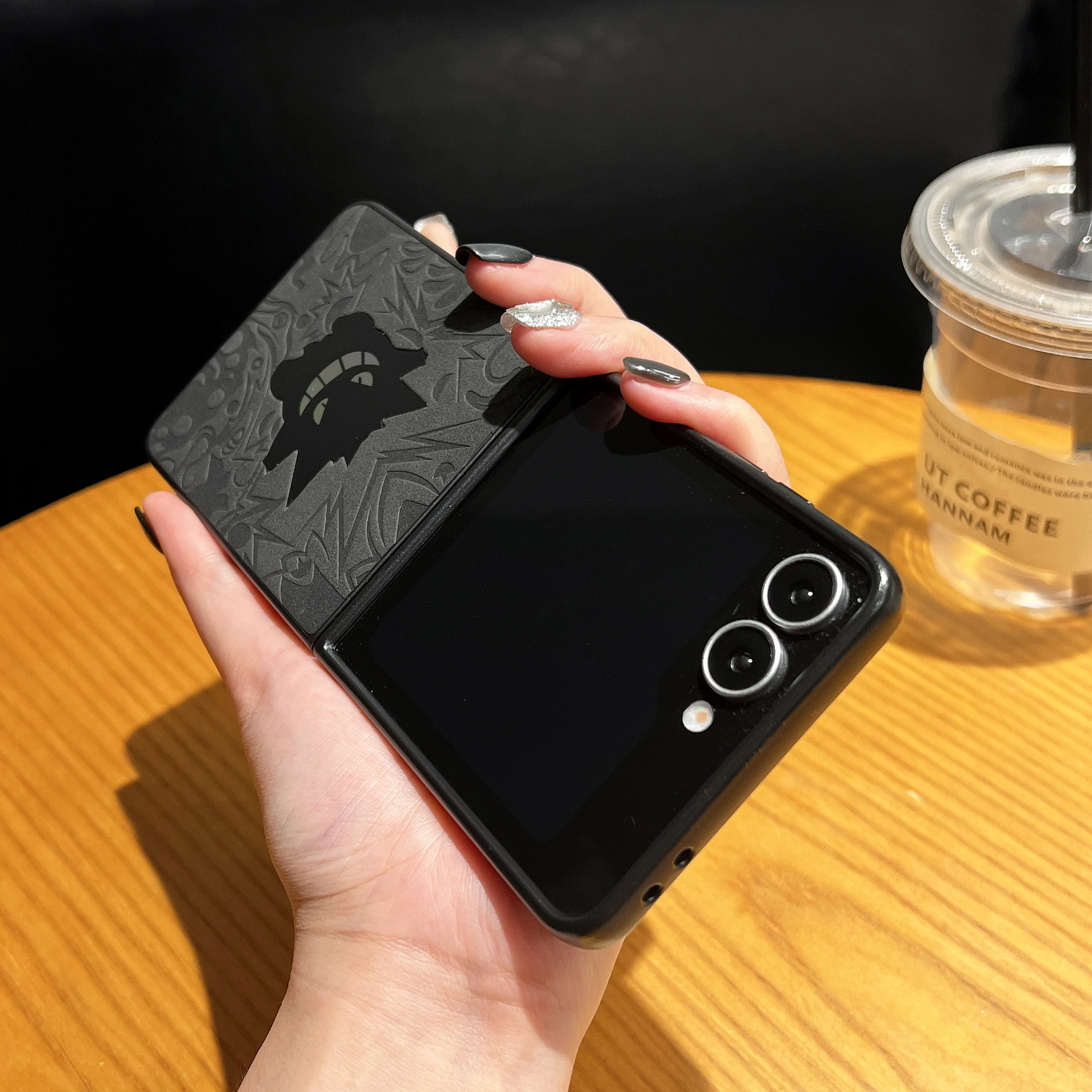 Cartoon Gengar Leather Shockproof Phone Case