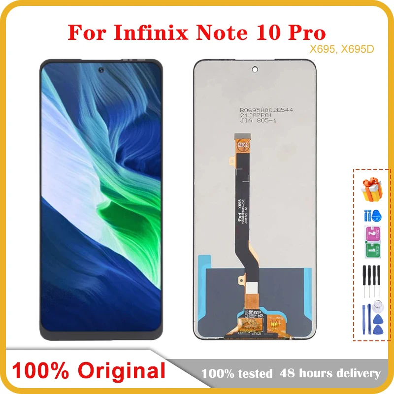 

Оригинальный ЖК-дисплей для Infinix Note 10 Pro X695 X695D дисплей сенсорный экран Запасные части для Note10Pro NFC LCD X695C Замена