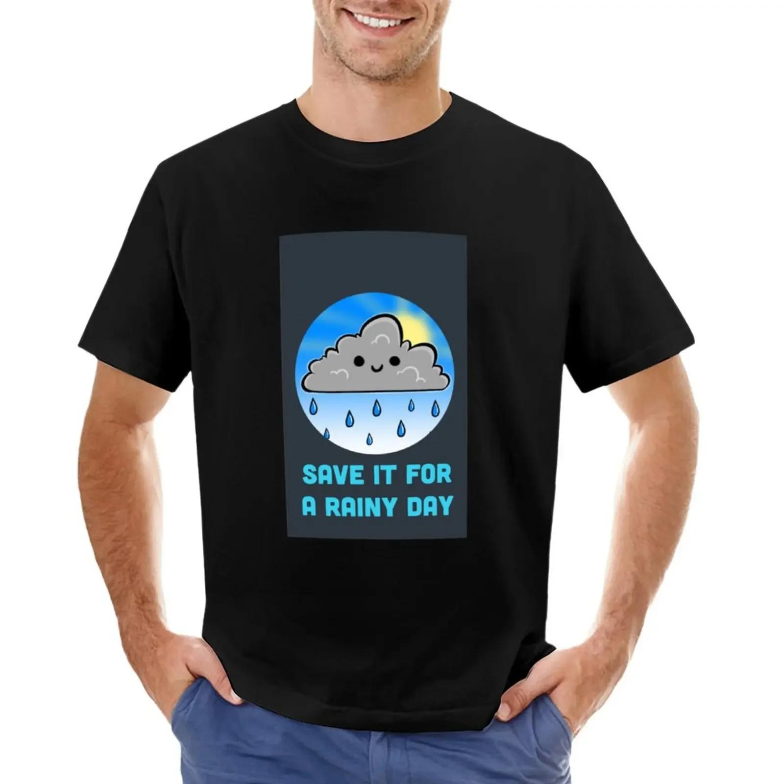 

rainy day T-shirt customs design your own vintage Men's t-shirt