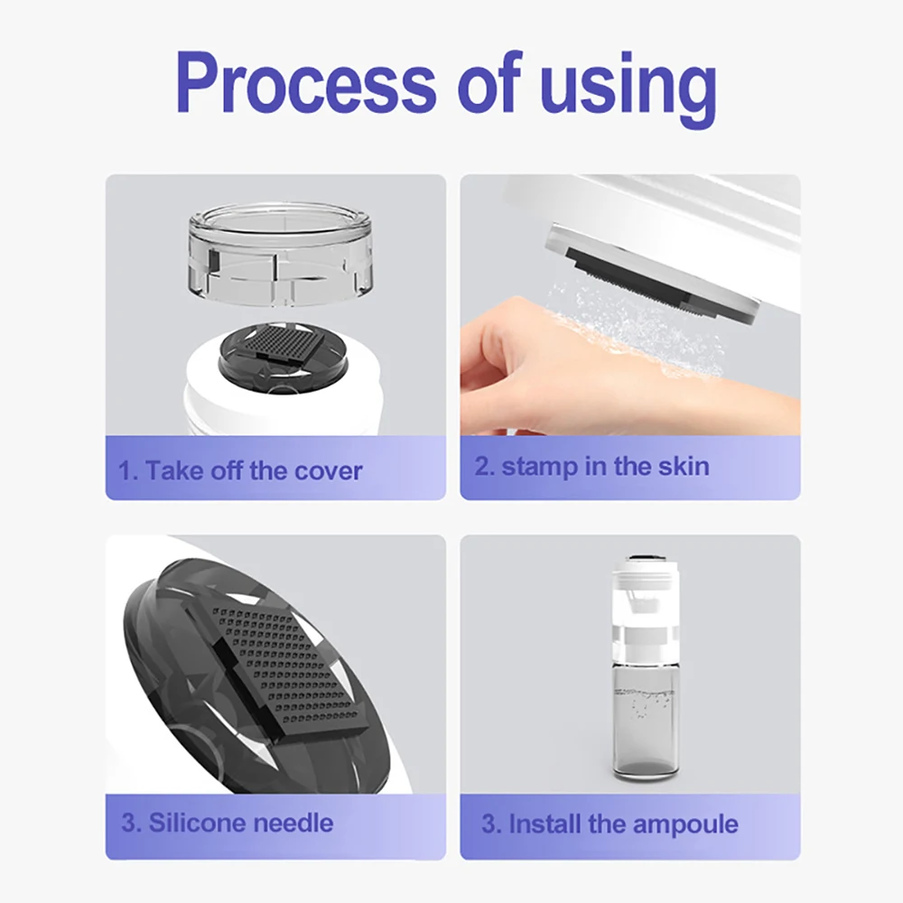 Derma stamp i silikon nano 6d för hudvård_voghion.com