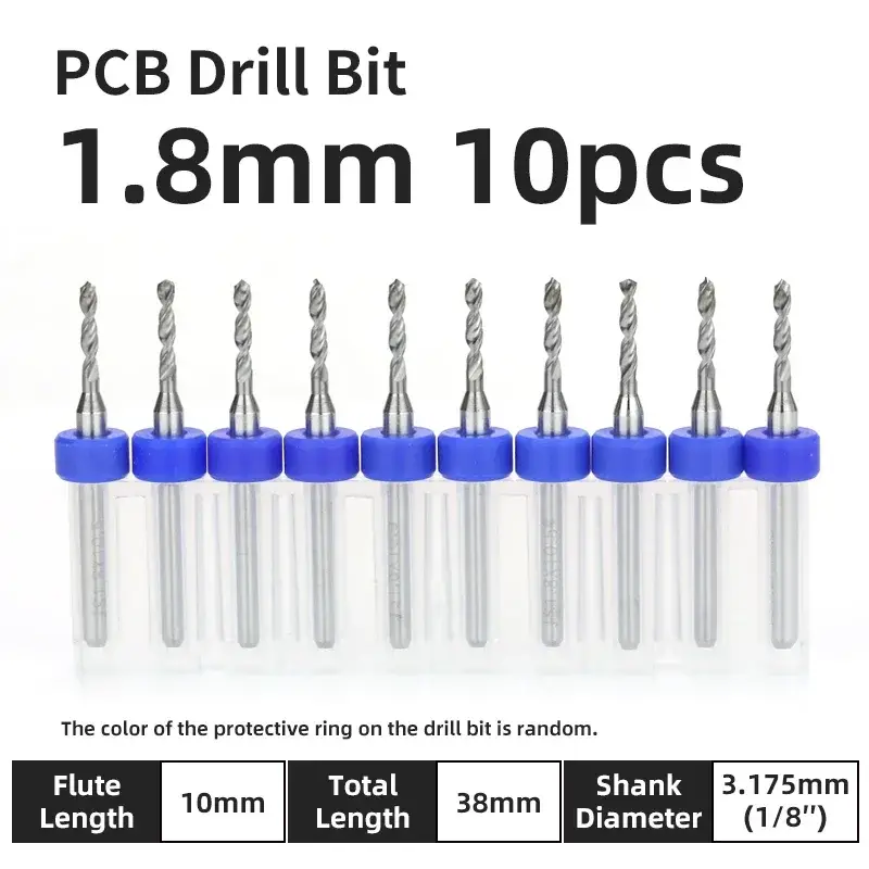 10pcs PCB Drill Bit Set Carbide Micro Drills For Printed Circuit Board 1/8" Fixed Shank Mini CNC Tungsten Steel Bits 0.1-3.175mm image 27