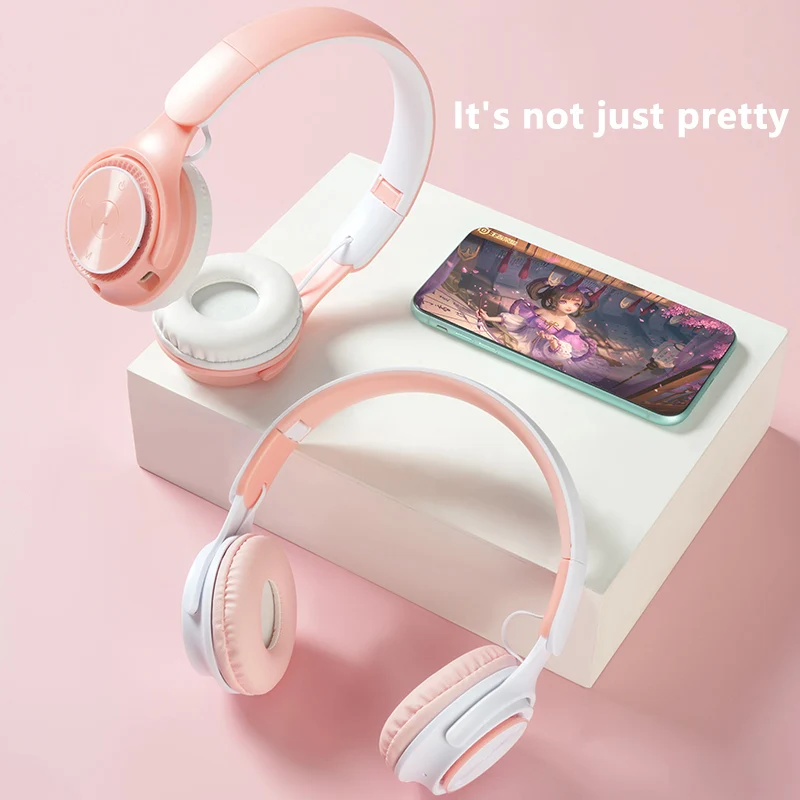 New Fashion Bluetooth Wireless Headset with Microphone Stereo Foldable Surround Bass Music Sports Gaming Headset for PC Laptop