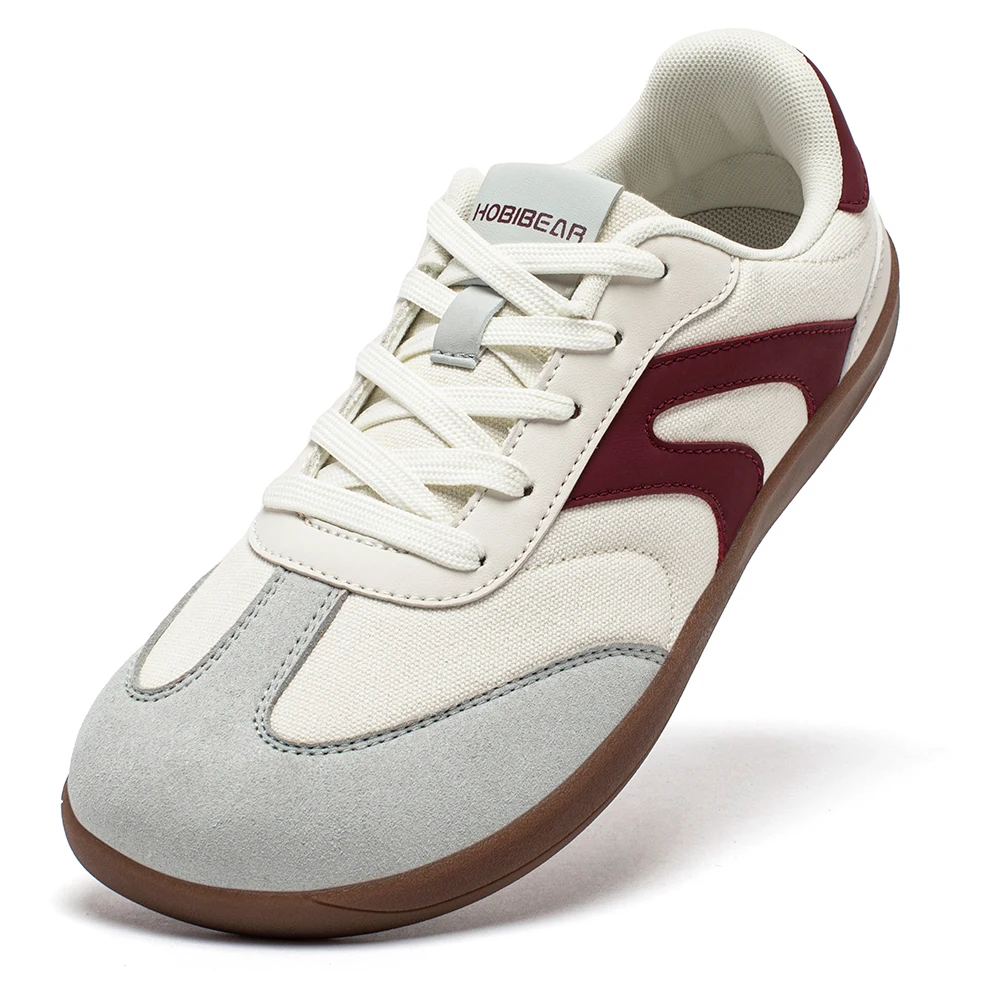 HOBIBEAR Unisex Barfuß-Sneaker für Damen und Herren, breite Zehenpartie, minimalistische Zero Drop-Schuhe, rutschfeste Schnür-Freizeit-Sneaker