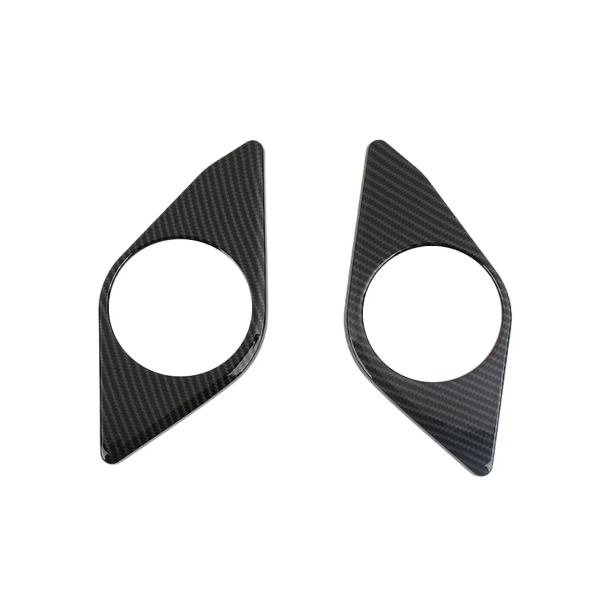 

For 2021-2023 Rear Back Cup Holder Frame Cover Trim Accessories - ABS Carbon