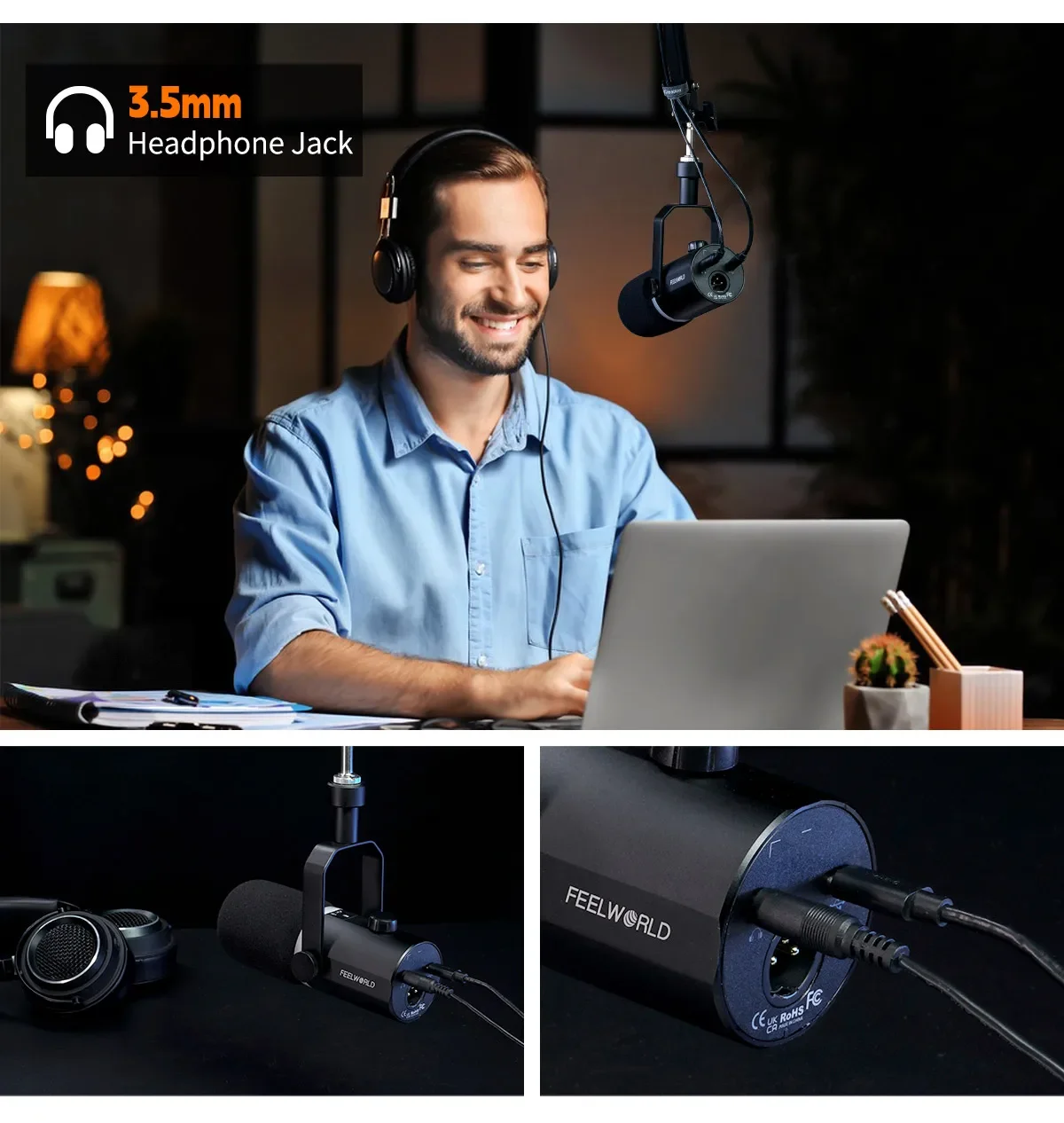 PM1 Dynamic Microphone for Podcasting Recording Gaming Live Streaming XLR/USB Dy