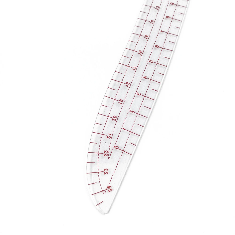 Plastic Transparent Tailor French Curve Sewing Ruler Tailor Comma Shaped Stitching Sewing Patchwork Comma-Shaped Ruler