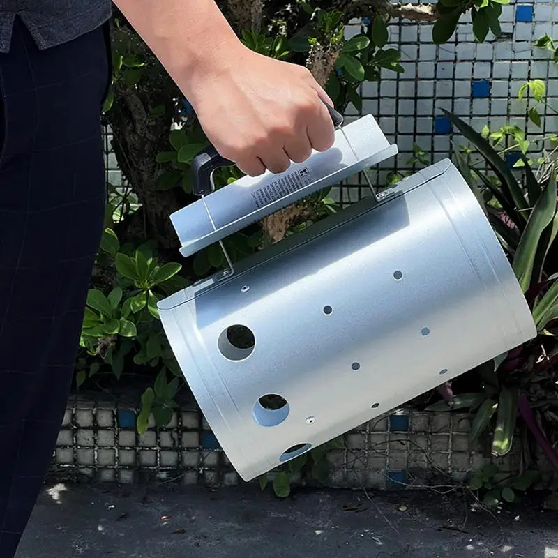 Charcoal Ash Bucket Burning Bucket For Wood Stainless Iron Firewood Ignition Barrel Portable Camping Barrel Burn Efficiently