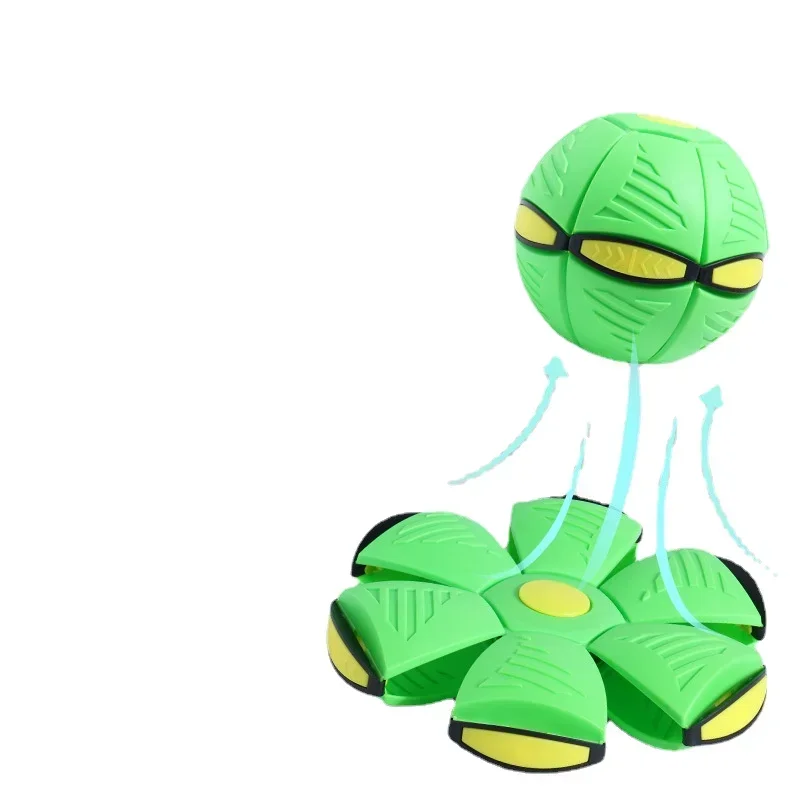 Kids Outdoor Fun Toys for Boys Girls Flying Saucer Ball Magic Deformation UFO with NO Led Light Flying Toys Decompression Gift 4
