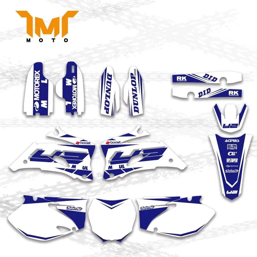 TMT Motorcycle New Team Graphics Background Decal Sticker Kit For Yamaha YZ250F YZ450F YZ 250F 450F 2006 2007 2008 2009