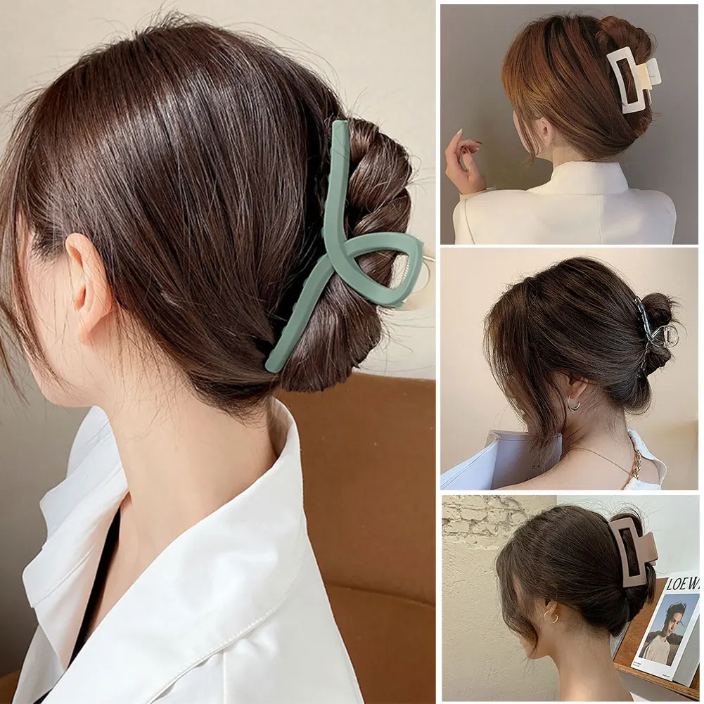 Korean Fashion Retro Hair Claw Extra Large Hair Clips Frosted Hair Pin Grab Hair Claws
