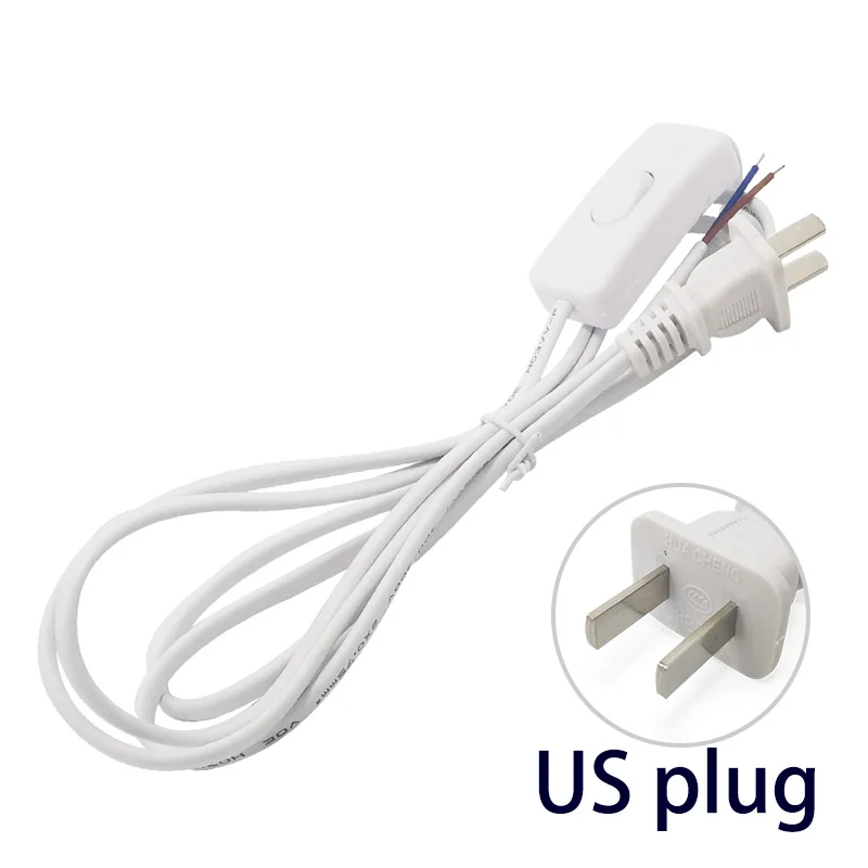 Universal 1.8m Power Cord with On-Off Switch for LED Lighting - EU/US Plug