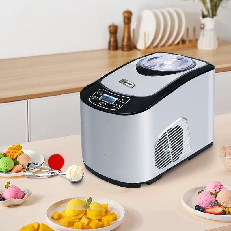 1.5L Automatic Ice Cream Maker Machine, -43°C Fast Freezing, 55dB Quiet, 30 Mins Soft Serve for Home/Shop