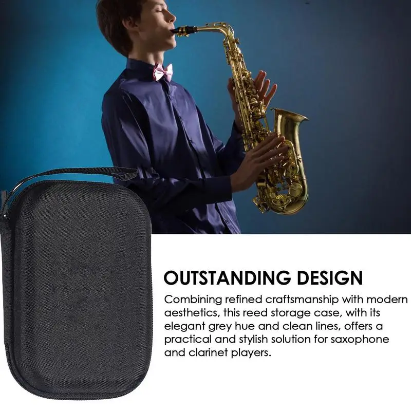 Clarinet Reed Case Saxophone Reeds Storage Bag Holds 20pcs Reeds Saxophone Reed Case Drop Proof Large Capacity Holder Box