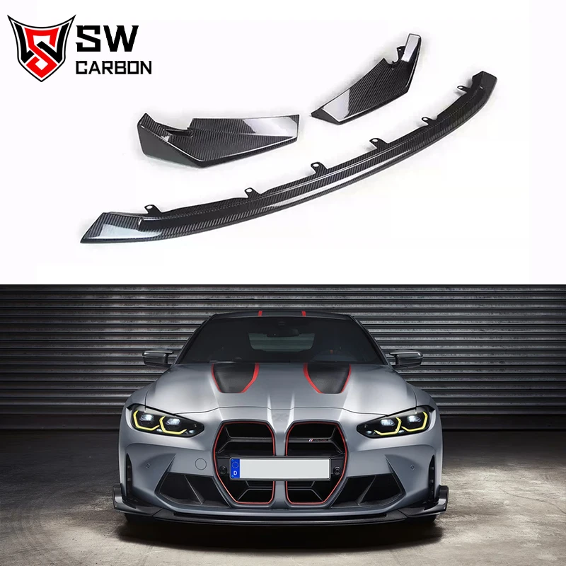 Labbro Anteriore Csl In Fibra Di Carbonio A Secco Per Bmw G80 M3 G82 G8X M4 Concorrenza Paraurti Anteriore Splitter Spoiler Inferiore Body Kit 2020 +