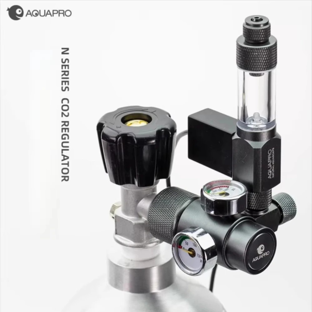 AQUAPRO Aquarium Co2 Regulators Carbon Dioxide Cylinder Pressure Reducing Valve With Bubble Counter CGA320 M22 G5/8 W21.8