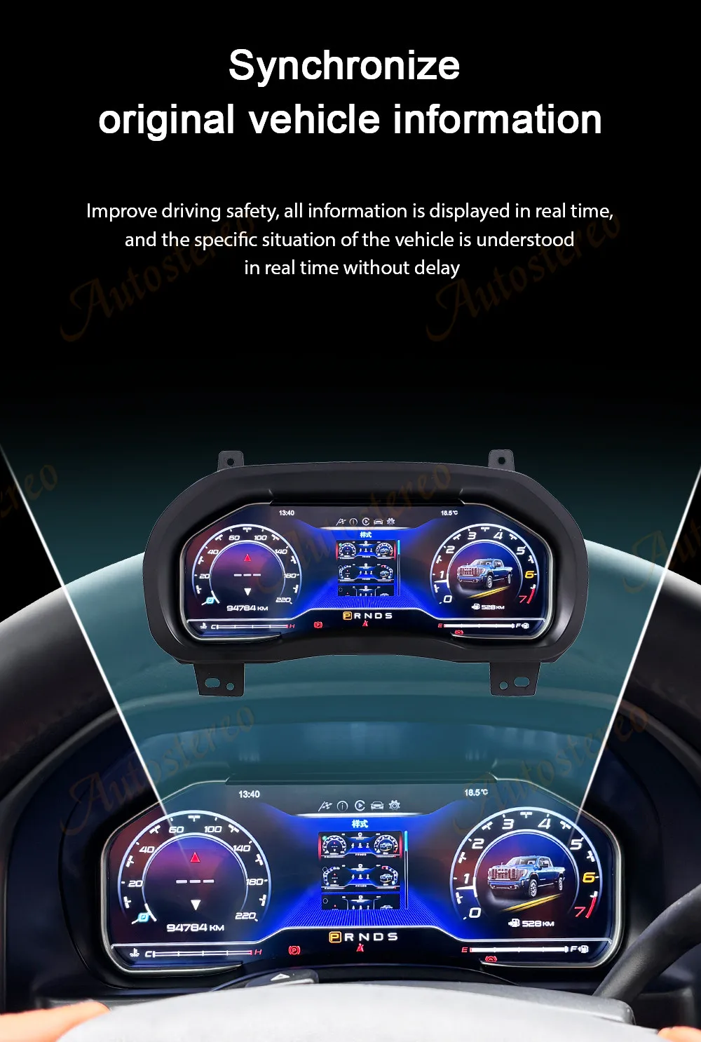 Car Radio Digital Odometer Carplay Android 13 for Chevrolet Silverado GMC Tahoe